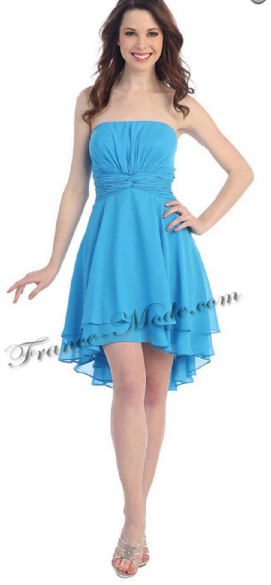 Robe bustier - bleu clair