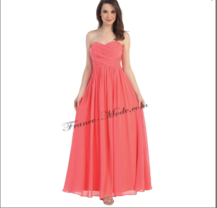 Robe bustier - rose saumon