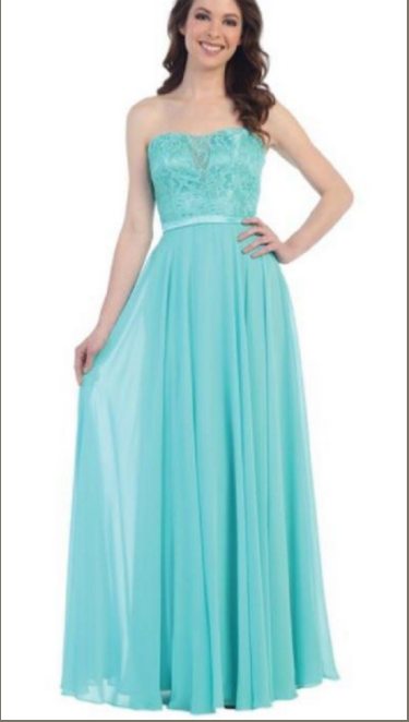 Robe bustier - bleu aigue-marine