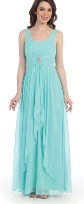 Robe évasée - bleu azurin