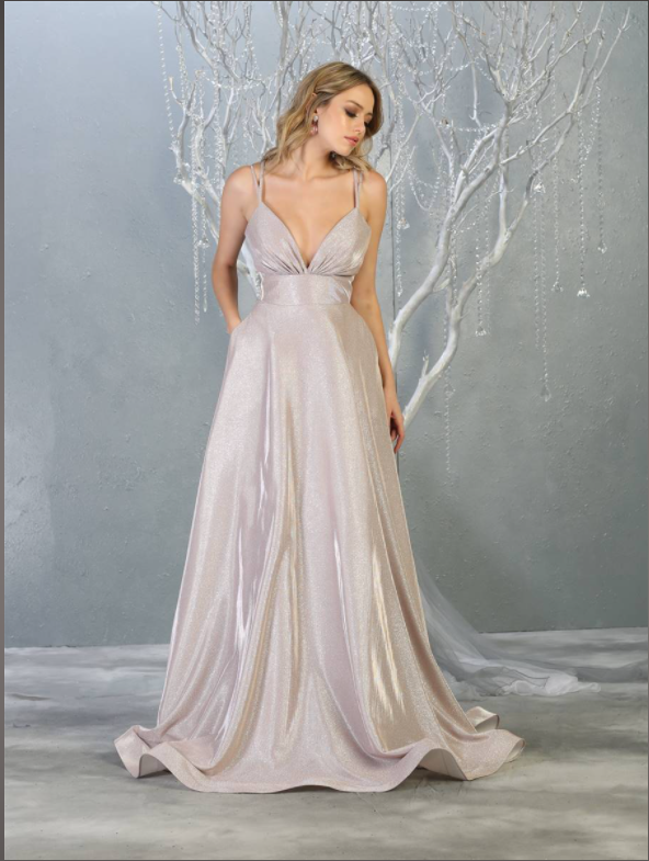 Robe beige pailletée - Référence M1756