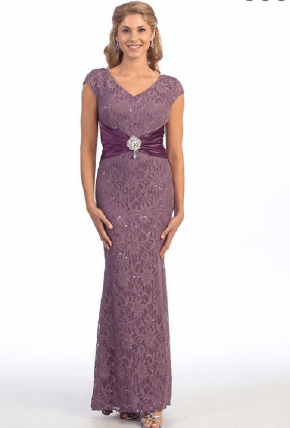 Robe longue - violet glycine