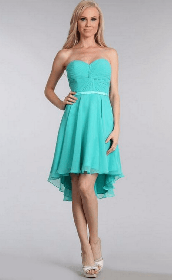 Robe bustier bleu turquoise