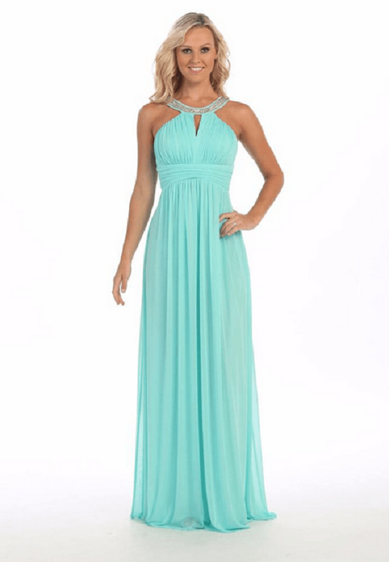 Robe bleu aigue-marine