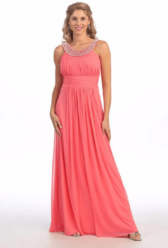 Robe longue - rose incarnat