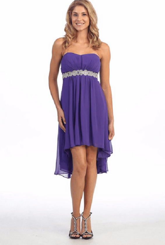 Robe bustier - violet et argentée