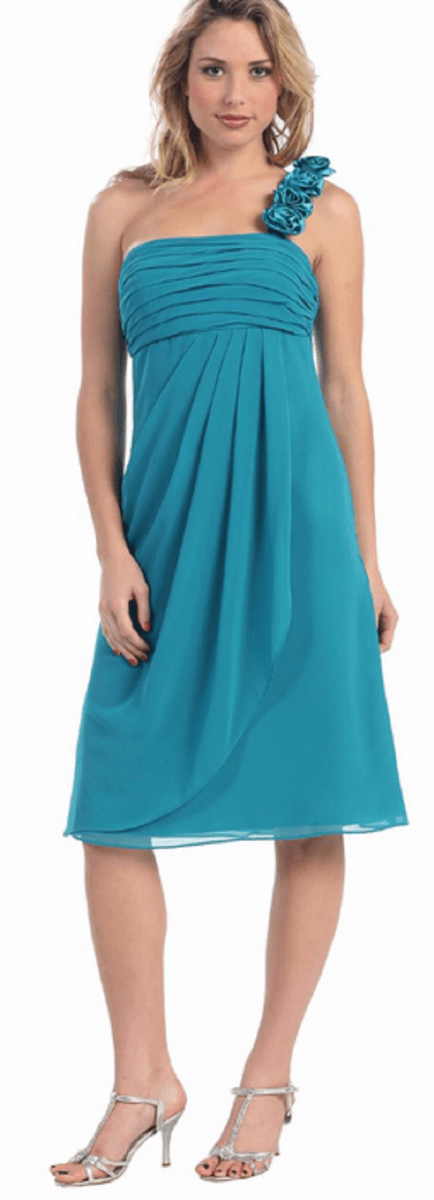 Robe bleu à une manche