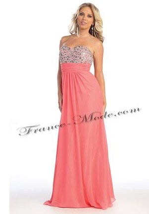 Robe bustier rose saumon