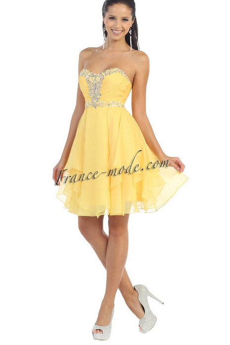 Robe bustier jaune