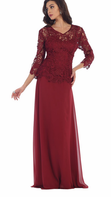 Robe de soirée élégance - rouge bordeaux