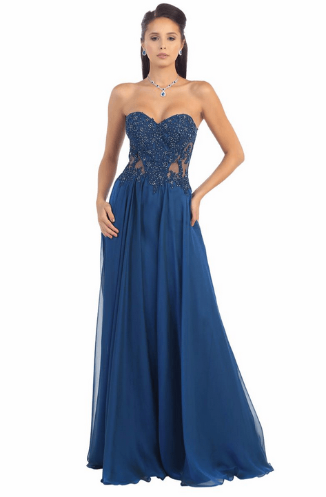 Robe de soirée élégance - Lapis-lazuli