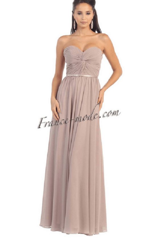 Robe bustier - couleur beige poudré