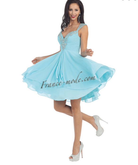 Robe fluide bleu clair