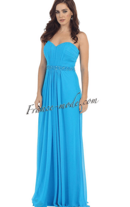 Robe bustier bleu céleste