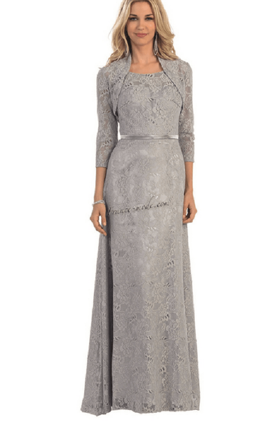 Robe longue gris souris