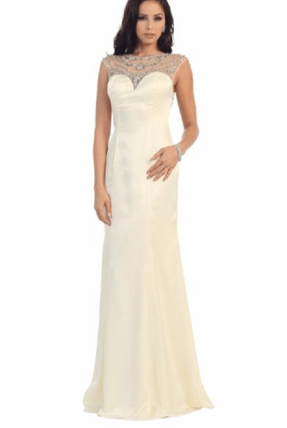 Robe blanche et argentée