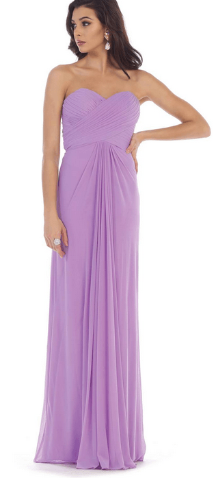 Robe bustier - couleur violet héliotrope