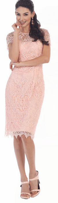 Robe courte - rose dragée