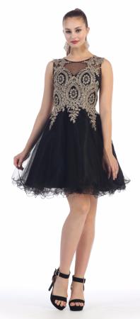 Robe noire et argent