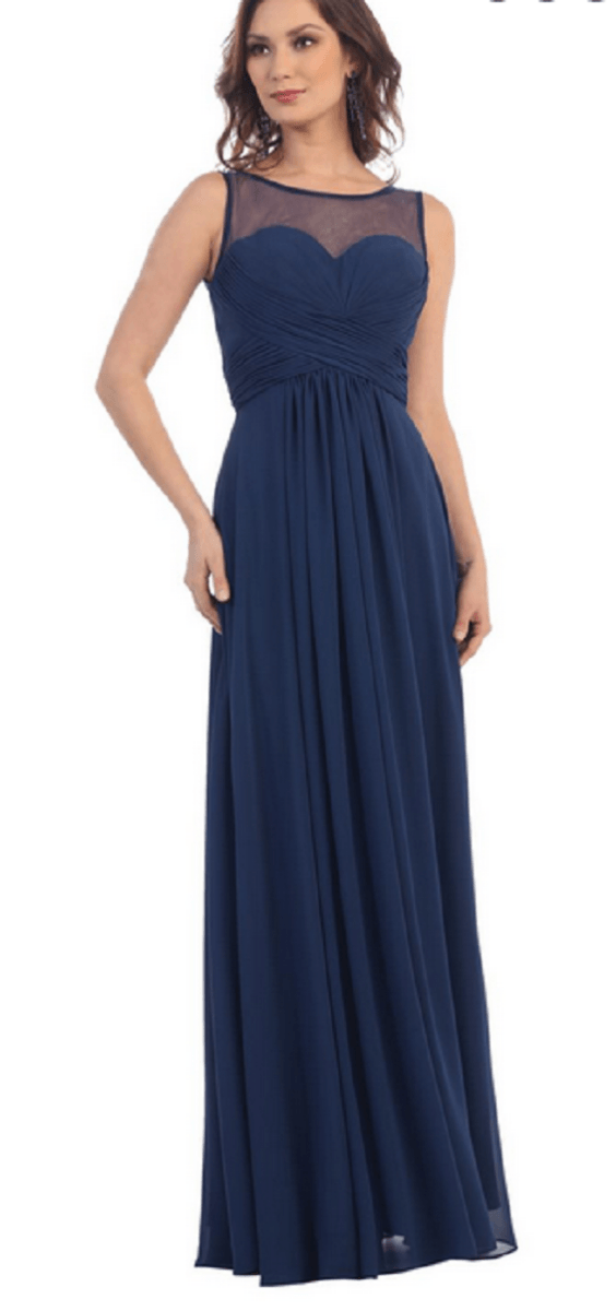 Robe longue - couleur bleu nuit