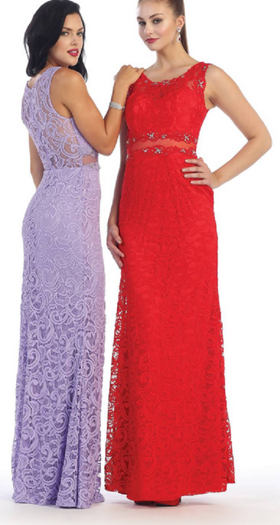 Robe violette et robe rouge