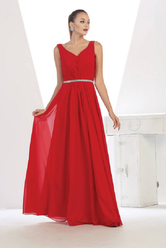 Robe longue - couleur rouge
