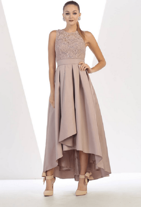 Robe longue - couleur beige