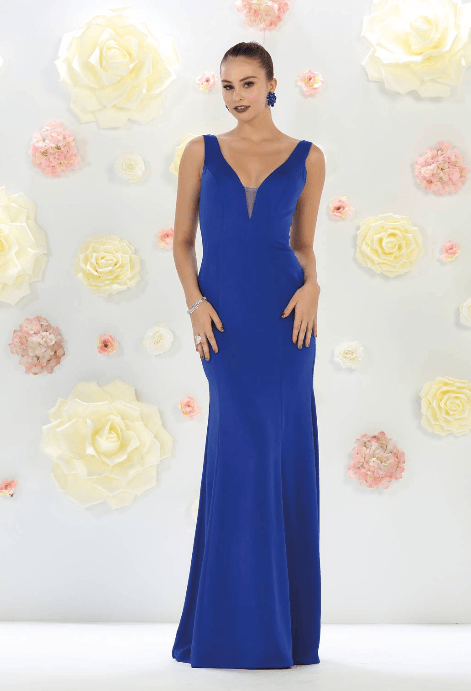 Robe de soirée ajustée - couleur bleue saphir