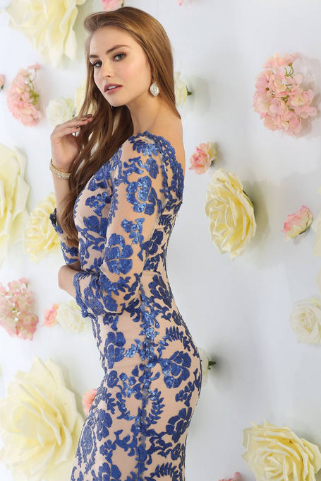 Robe fleurie bleue