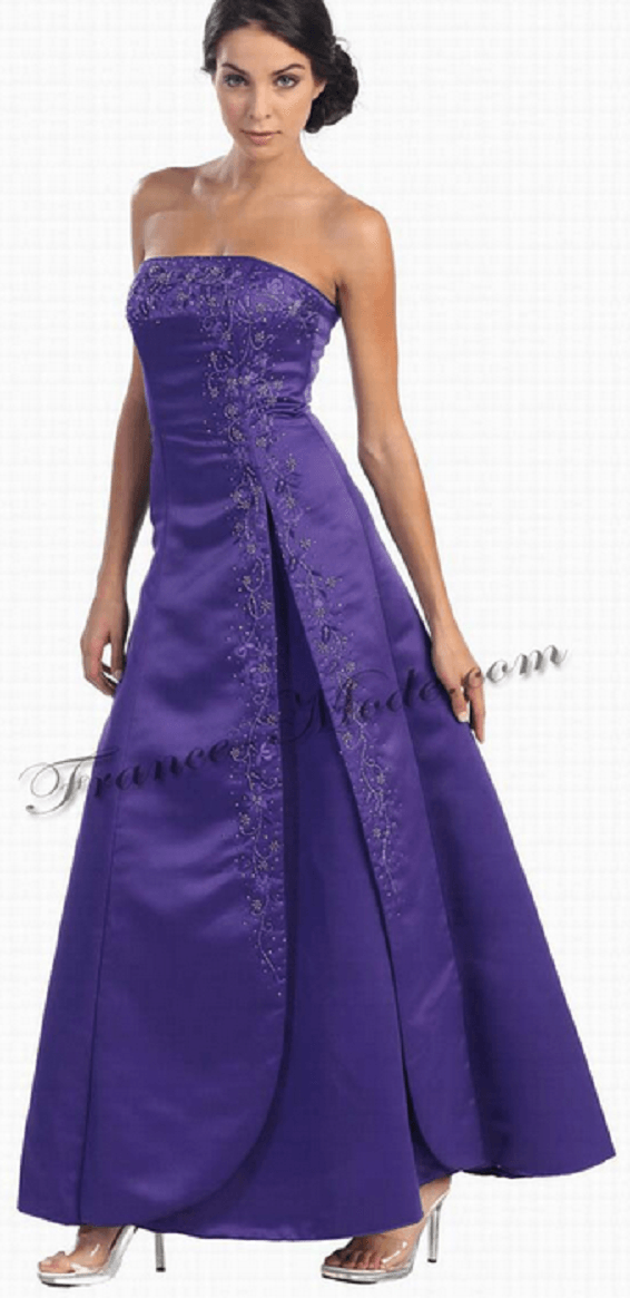 Robe violette bustier