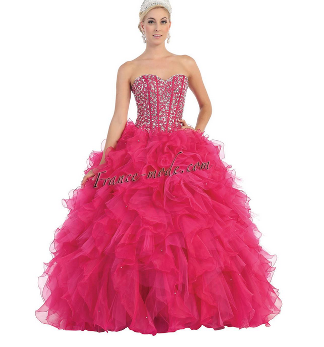 Robe de princesse - rose fushia