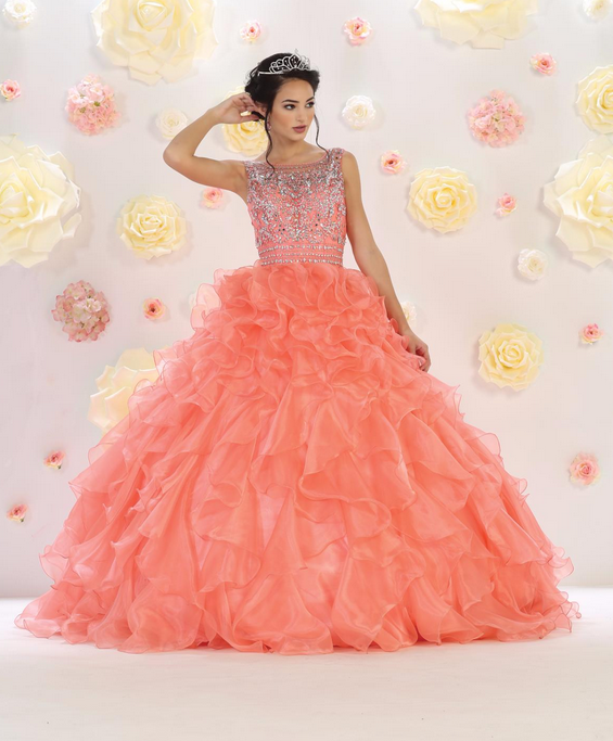 Robe de princesse - rose saumon