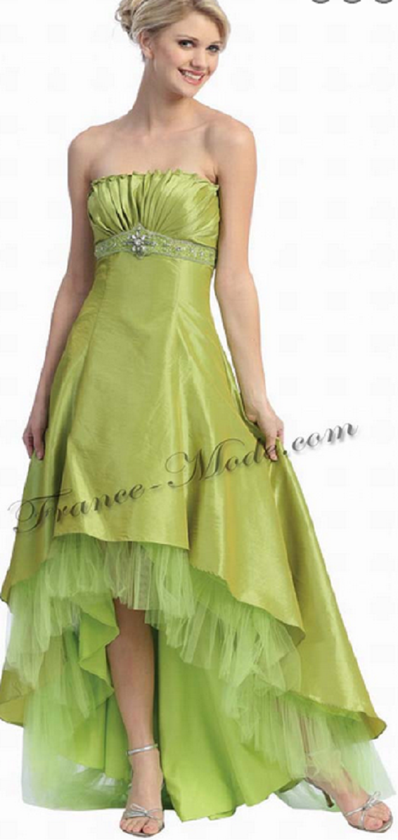 Robe bustier vert clair