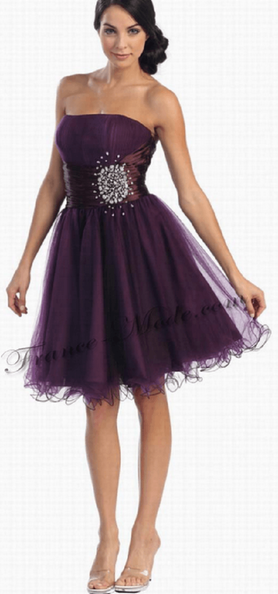 Robe bustier violette