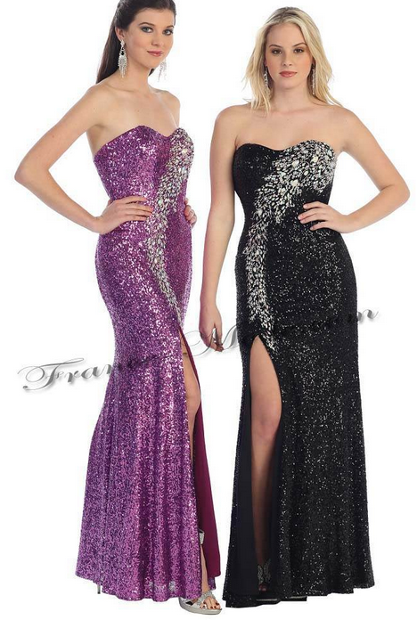 Robe de soirée violette ou noire