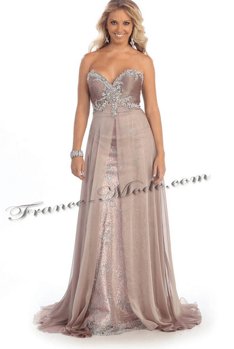 Robe de soirée - bustier beige