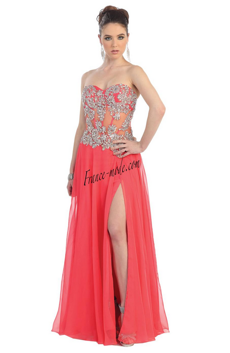 Robe de soirée - rouge nacarat