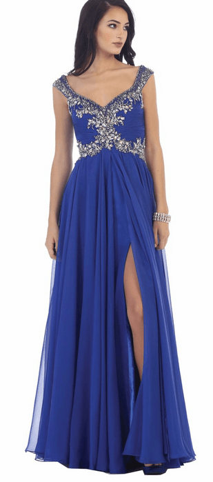 Robe de soirée - bleu saphir