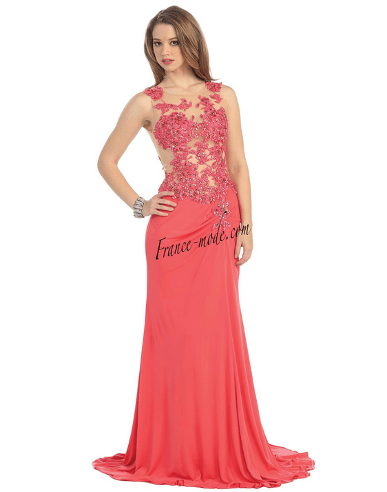 Robe de soirée - couleur rose thé