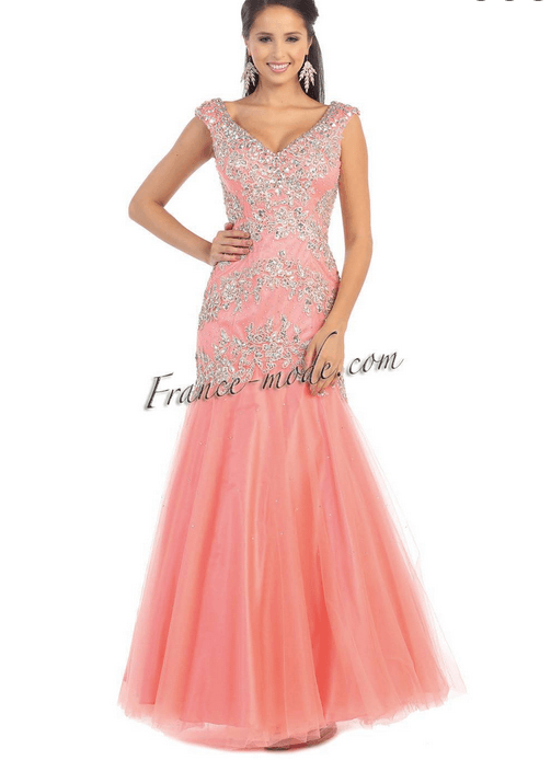 Robe de soirée - rose saumon