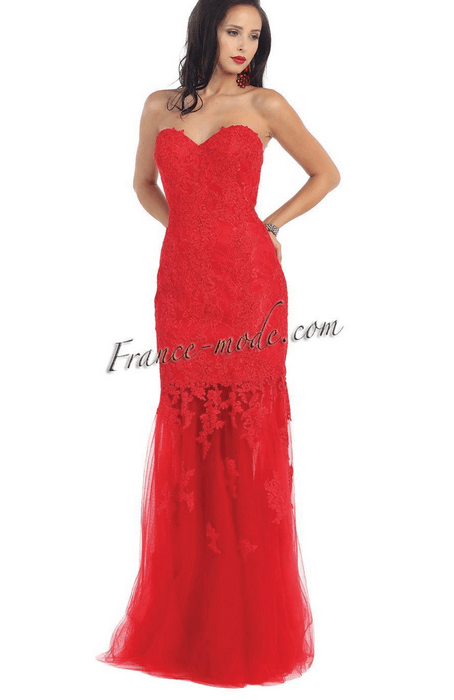 Robe bustier - rouge d'aniline