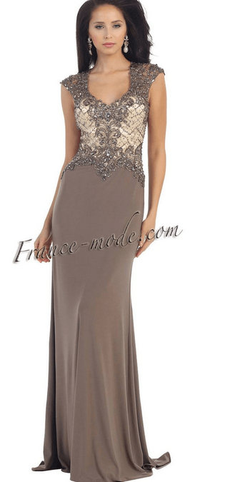 Robe bustier - couleur chataigne