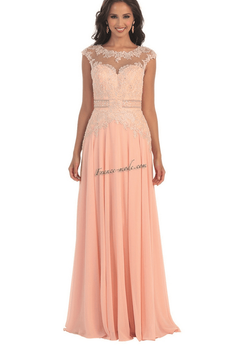 Robe de soirée - rose pêche