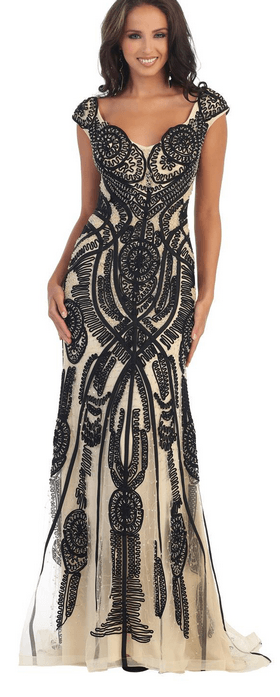 Robe de soirée - motif graphique