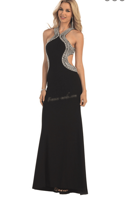 Robe de soirée noire - coupe ajustée