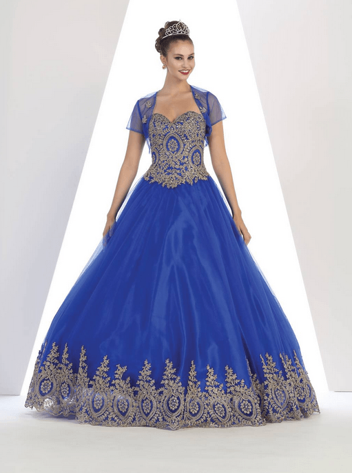 Robe de princesse - couleur bleu et argenté
