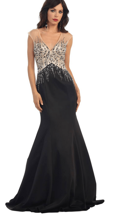 Robe de soirée bicolore