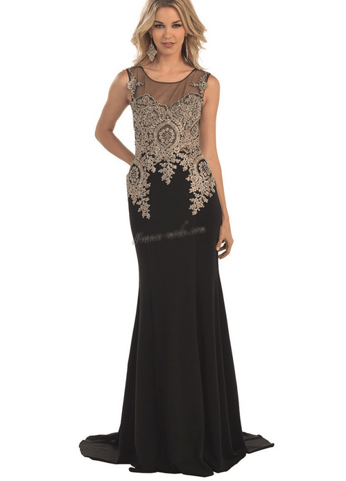 Robe noire et beige claire