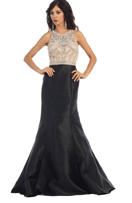 Robe bicolore - noir et blanc cassé