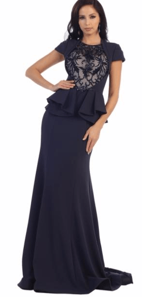 Robe de soirée noire sophistiquée